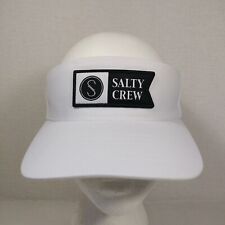 Salty Crew Visor White Snapback Hat Alpha Diver Flag Patch