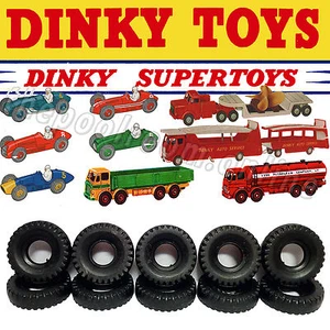 DINKY TOYS TYRES - 20mm Diameter, Black, BLOCK Tread X 20 TYRES - Picture 1 of 1