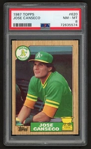 1987 TOPPS JOSE CANSECO #620 ROOKIE RC OAKLAND ATHLETICS A'S PSA 8 NM-MINT - Picture 1 of 3