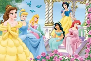 DISNEY PRINCESSES POSTER Garden Gathering RARE NEW 1218 - Picture 1 of 1