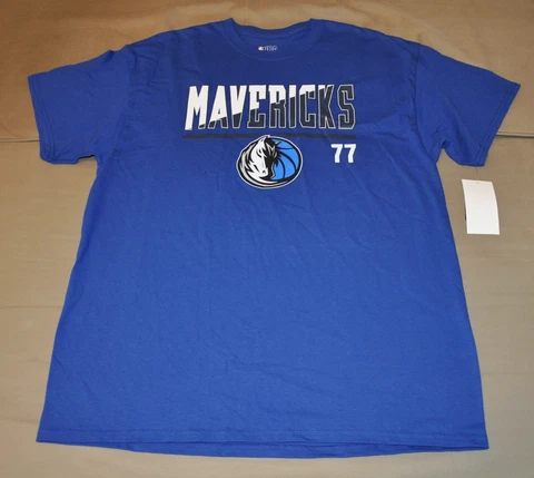 BNWT Dallas Mavericks Luka Doncic #77 Mens Royal T-Shirt Shirt (XL, 2XL) Jersey Cover