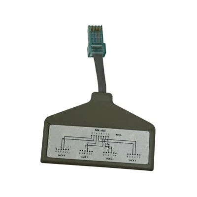 Siemon YA4-4U1 Splitter Y Adapter T568B Plug to 4x 1 Pair Jacks Wired USOC - Image 1 of 4