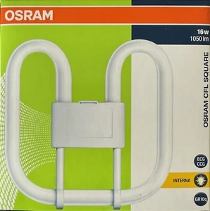 Osram  Energiesparlampe 2 D Röhre CFL Square GR10q 16W 2700K 4pin Brezellampe - Bild 1 von 4