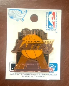 Vintage Los Angeles Lakers NBA Licensed Collectible Hat Pin Gold & Enamel - Picture 1 of 2