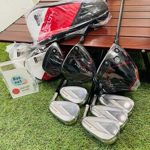 All NEW Taylormade Set Stealth2 1w 3w 3ut Stealth Iron 8Pcs Stiff RH Golf Club - Picture 1 of 20