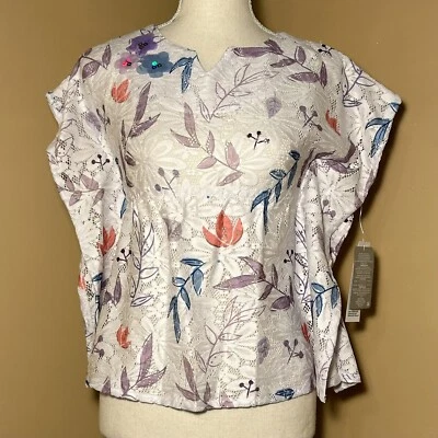 NUEVO Top de Playa Talla 5/6 XS Disney Japón Frozen Blanco Encaje Floral Transparente Cubrir Foto 1 de 4