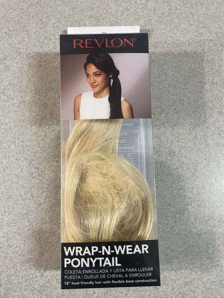 Cola de caballo Revlon 18" envolvente (recta) rubia oscura amigable con el calor Foto 1 de 4