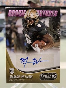 2021 Chronicles Draft Picks Threads Rookie Signatures Pink Marlon Williams Auto