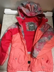 Jupa Winter Coat/ Ski Jacket Girls Sz 7 Waterproof Breathable, Coral/Gray - Picture 1 of 3