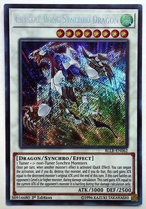 *** CRYSTAL WING SYNCHRO DRAGON *** SECRET RARE BLLR-EN062 YUGIOH! - Picture 1 of 1