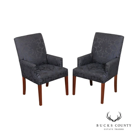 Ethan Allen Pair of 'Thomas' Dining Armchairs Cover