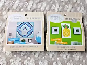 2-MINI QUILT-SETS-2019-ANANAS 15"X27" & WELTREISE 19,5"X19,5 - Bild 1 von 5