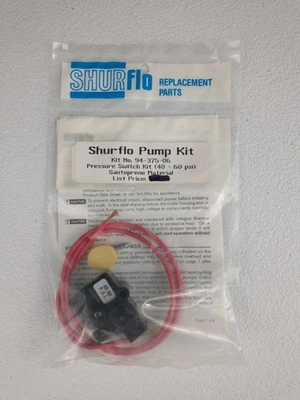 Kit Interruptor de Presión Bomba Shurflo 94-375-06 40-60psi - Santoprene. NUEVO Foto 1 de 2