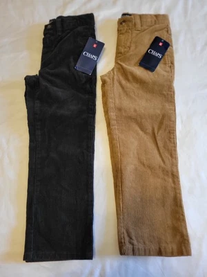 Chaps Corduroy Pants Lot Of 2 Toddler Boys Sz 4T Brown Brownze & Black NWT - Image 1 of 4