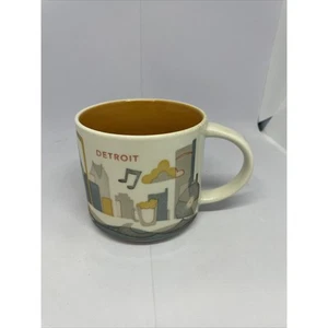 Starbucks Detroit YOU ARE HERE Mug Collection Ceramic Coffee Cup Michigan 14oz - Picture 1 of 9