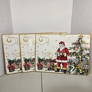 Juego de 3 manteles Williams Sonoma Twas the Night Before Christmas Santa Hardmat - Imagen 1 de 4