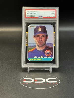 1987 DONRUSS #138 NOLAN RYAN PSA 9 - Image 1 of 2