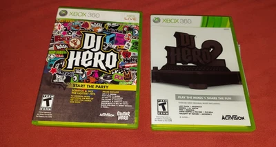 DJ Hero 1 & 2 (Microsoft Xbox 360) Complete w/ Manual *TESTED* - Image 1 of 3