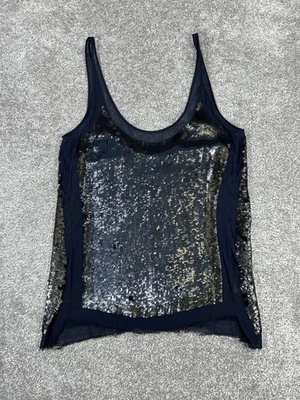 Camiseta sin mangas Allsaints para mujer 6 lentejuelas azules Foto 1 de 4