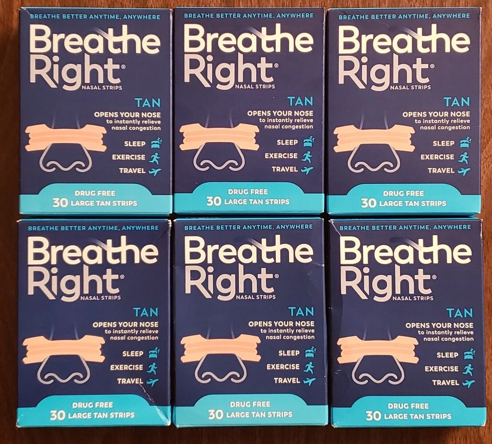 180 BREATHE RIGHT NASAL STRIPS, :LARGE CLEAR: SENSITIVE SKIN ( 6 x 30 CT Boxes ) - image 1 of 1