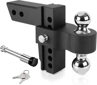 Adjustable Towing Trailer Hitch Ball Mount 2.5" Receiver 6" Drop Rise 18500 LBS - Image 1 of 4