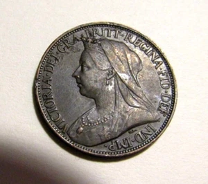 Great Britain 1895 Farthing Old Coin - Picture 1 of 5