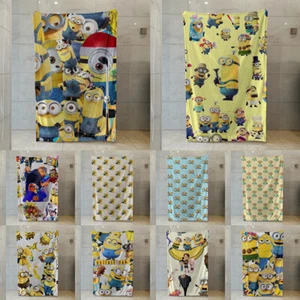 Despicable Me Minions Print Lightweight Fleece Blanket 200g Cotton/300g Cotton - Picture 1 of 56