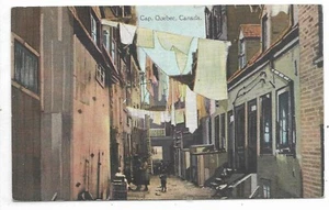 Sous Le Cap Quebec Postcard The narrowest thoroughfare in America Unused  - Picture 1 of 2