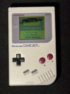 Rare Original Nintendo Gameboy Classic Gray DMG-CPU-01 With Red Sticker Back - Picture 1 of 5