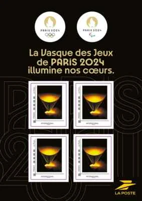 Francia 2024 Juegos Olímpicos PARÍS 2024 Cuenca Caldero Ilumina Nuestros Corazones MS4V Foto 1 de 2
