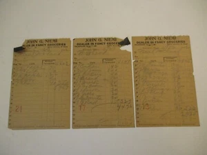 Antique 1922 Biwabik Minnesota JG Niemi General Store Receipts Lot of 3 - Picture 1 of 6
