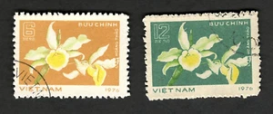 1976 North Vietnam SC #854-55 - Tropical Orchid Flowers - Used Stamps cv $10 - Picture 1 of 1