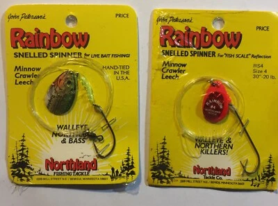 Señuelos de pesca, 2,Snnelled Spinner Cebo vivo Pesca Brillante, Rojo, Peces de agua dulce. Foto 1 de 4