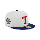 Texas Rangers Retro World Series 2010 Patch New Era 59FIFTY Fitted Hat~Cream