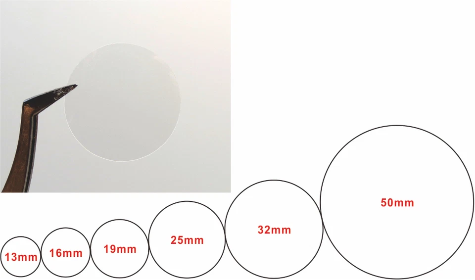Transparent Round Gloss Clear Dot Sticker Self Adhesive Label Wafer Seal 6 sizes - image 1 of 1