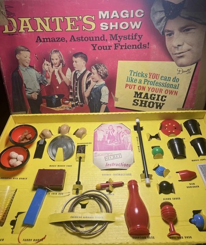 Dante's Magic Show Set Vintage Rare Toy 1965 60's In Box NEARLY ...