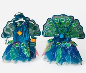 NWT GYMBOREE PEACOCK COSTUME SZ 7-8, CROWN, FEATHERS, WAND, TIGHTS,  5 PIECES  - Picture 1 of 5