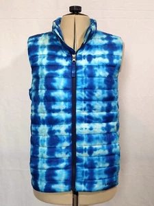 Lands End Women's puffer vest Jacket large womens Size 10-12 Blue Winter Jacket - Picture 1 of 6