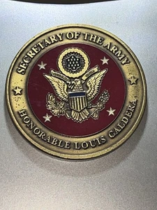 Secretary of the Army Honorable Louis Caldera Challenge Coin - Picture 1 of 8