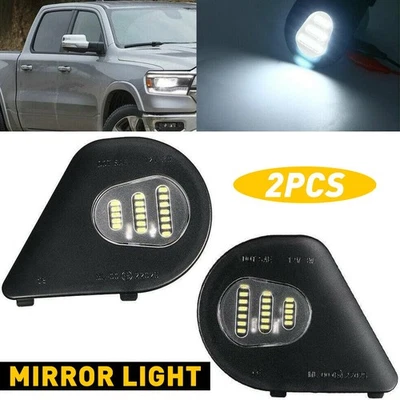 For Dodge Ram 10-19 1500 2500 3500 4500 5500 Truck LED Side Mirror Puddle Lights - Image 1 of 4
