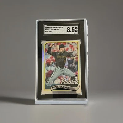 2024 Topps Chrome Update, Paul Skenes, ‘89 Design, No. 89CU-1, SGC 8.5 NM-MT - Image 1 of 2