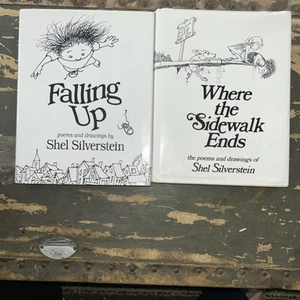 Shel Silverstein 2 Book Lot—Where the Sidewalk Ends & Falling up HC/DJ 1996 K41 - Picture 1 of 6