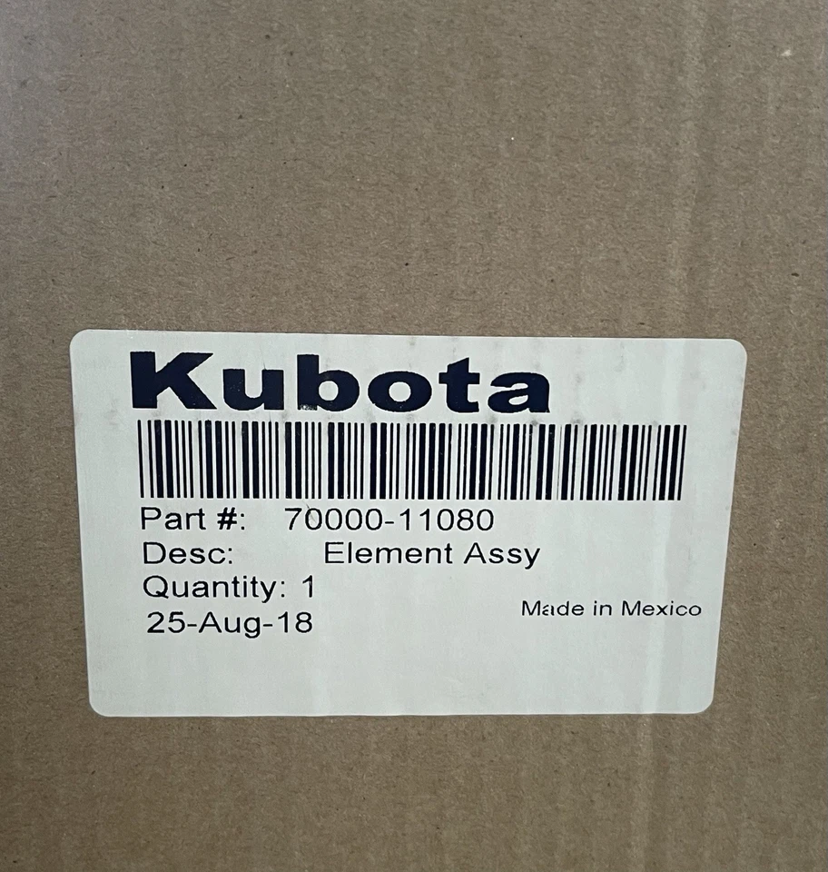 Kubota Air Filter Part 70000-11080 Outer Air Filter, New In Unopened Box - Image 1 of 1
