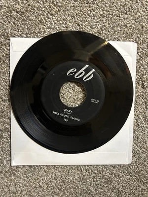 HOLLYWOOD FLAMES: Buzz Buzz Buzz / Crazy on ebb Records  7" Single 45 RPM VG+ - Image 1 of 2