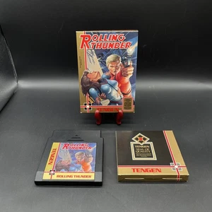 Rolling Thunder (Nintendo Entertainment System, 1989) w/ Box & Sleeve NO MANUAL - Picture 1 of 21