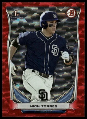 2014 Bowman Draft #DP112 Nick Torres Red Ice #/150 - Image 1 of 2
