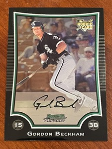 2009 Bowman Chrome #185 Gordon Beckham RC Auto Chicago White Sox Braves Mint UGA