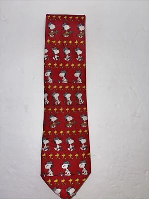 Corbata de novedad para hombre Snoopy & Woodstock: roja para jugar al golf Snoopy. En muy buen estado. Foto 1 de 4