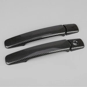 2x Carbon Fiber Texture Front Door Handle Cover Fit For Infiniti G35 Coupe 03-07 - Foto 1 di 8