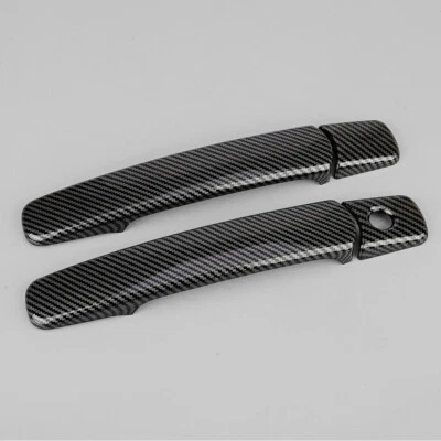 2x Carbon Fiber Texture Front Door Handle Cover Fit For Infiniti G35 Coupe 08-13 Foto 1 de 4